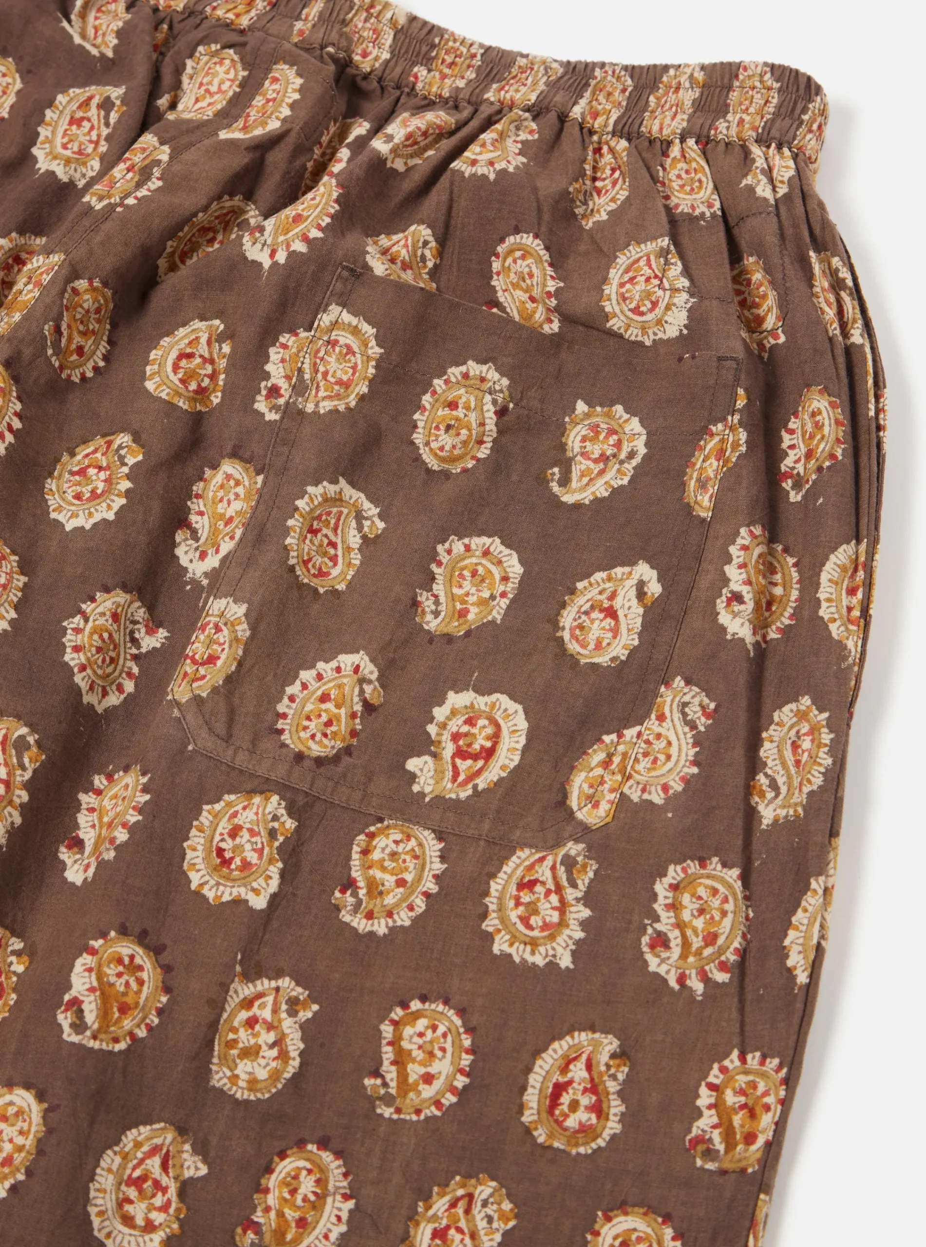 Discount Pyjama In Light Brown Kalamkari Print Men Nightwear.