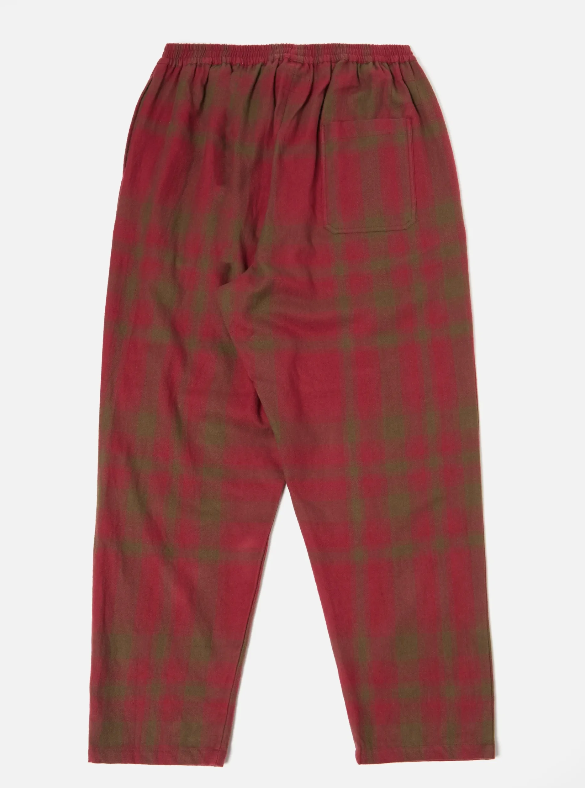 Clearance Pyjama In Red/Olive Soft Shadow Check Men Nightwear.