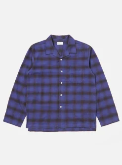 Clearance Pyjama Set In Indigo Brushed Check Men Nightwear.