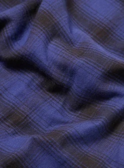 Clearance Pyjama Set In Indigo Brushed Check Men Nightwear.