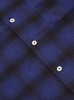 Clearance Pyjama Set In Indigo Brushed Check Men Nightwear.