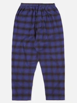 Clearance Pyjama Set In Indigo Brushed Check Men Nightwear.