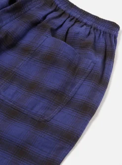 Clearance Pyjama Set In Indigo Brushed Check Men Nightwear.