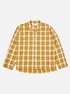 Clearance Pyjama Set In Mustard Shadow Check Men Nightwear.