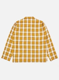 Clearance Pyjama Set In Mustard Shadow Check Men Nightwear.