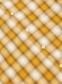 Clearance Pyjama Set In Mustard Shadow Check Men Nightwear.