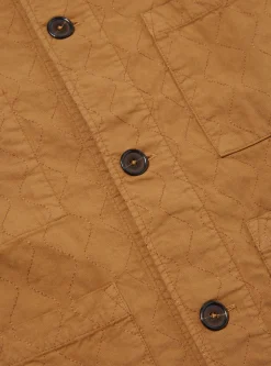 Sale Quilted Coverall Jacket In Cumin Cotton Men Jackets.