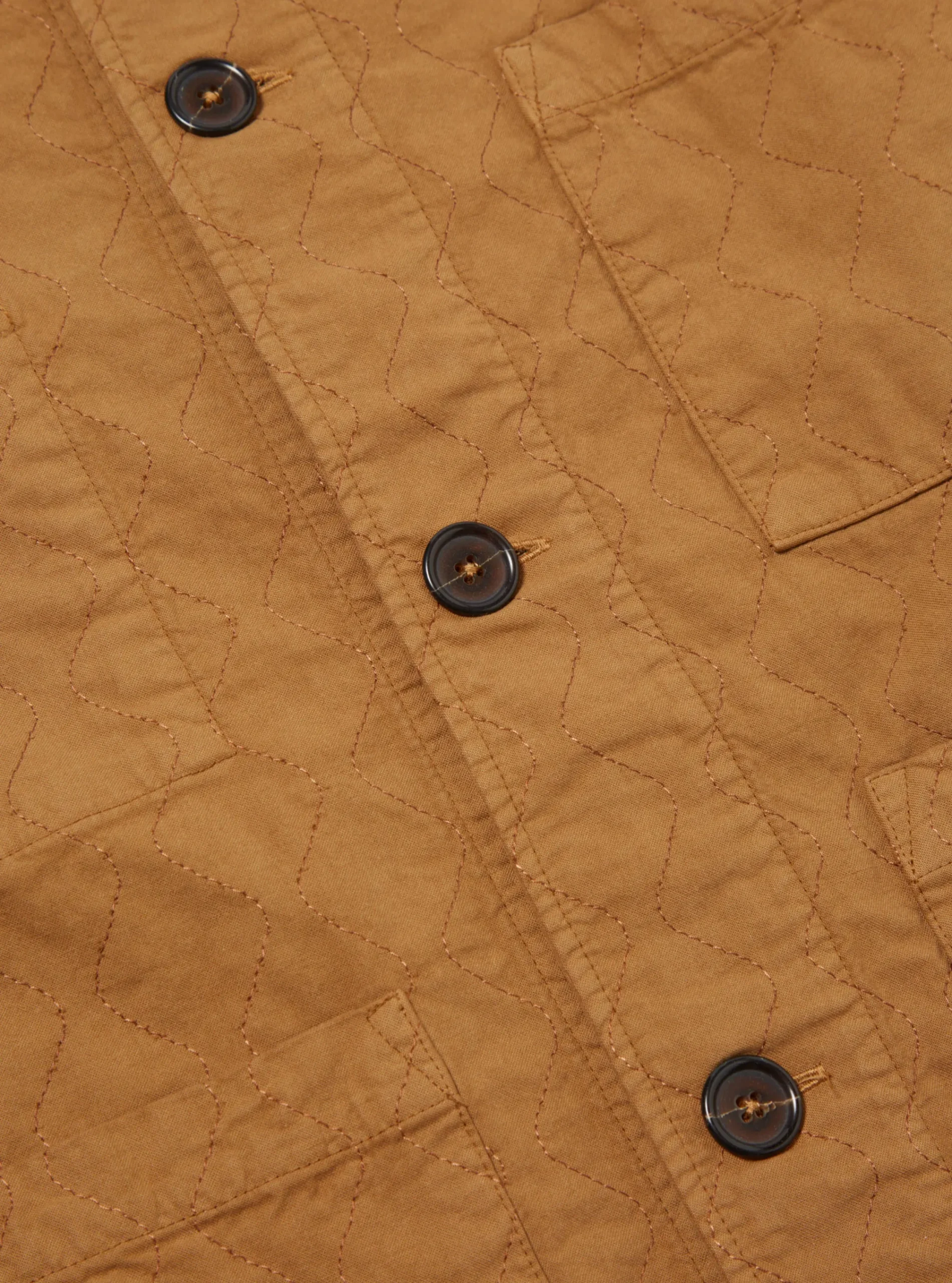 Sale Quilted Coverall Jacket In Cumin Cotton Men Jackets.