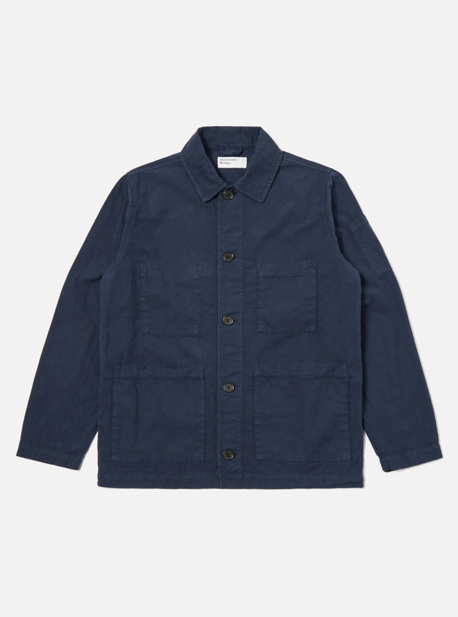Best Quilted Coverall Jacket In Navy Cotton Men Jackets.