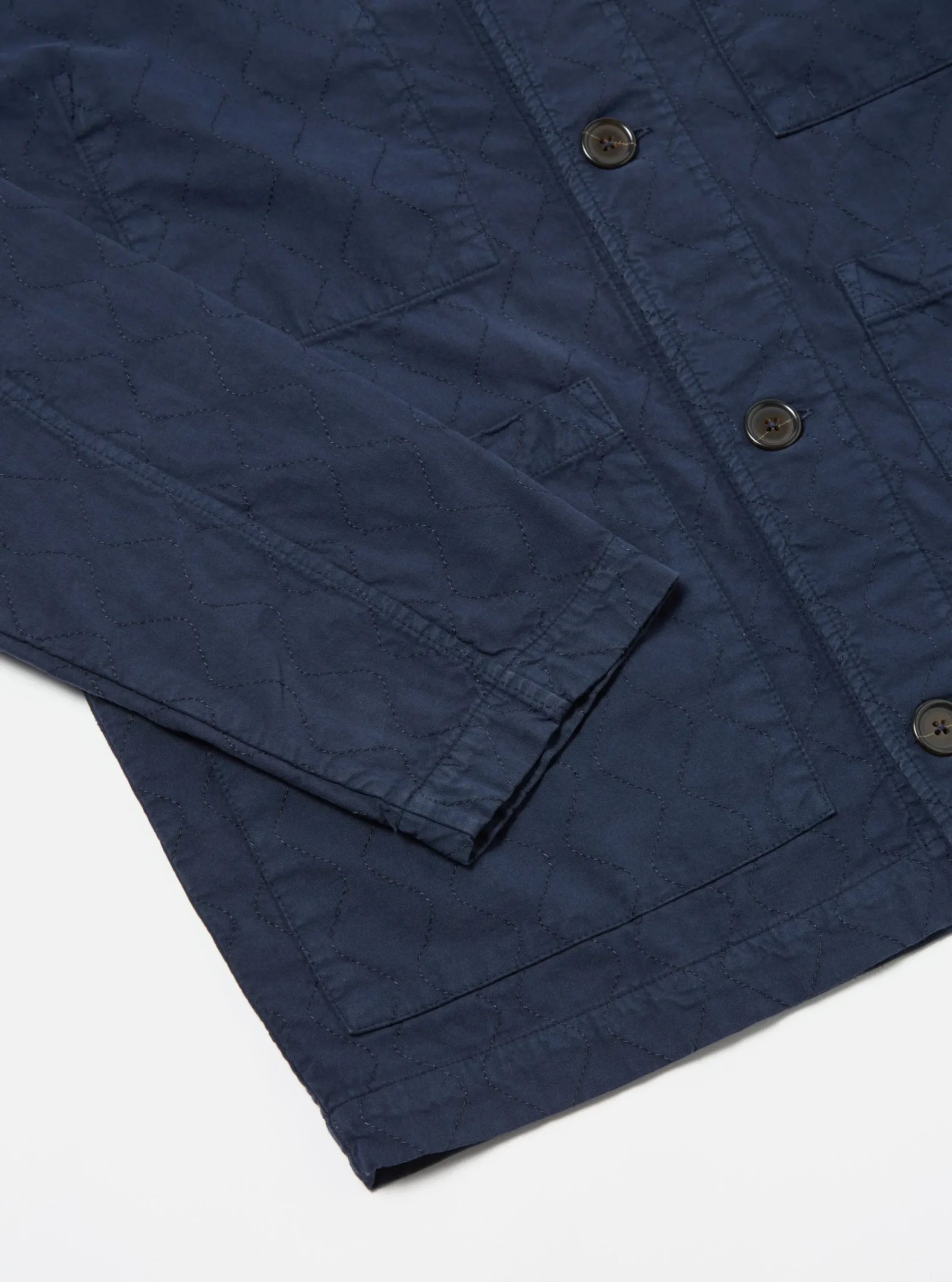 Best Quilted Coverall Jacket In Navy Cotton Men Jackets.