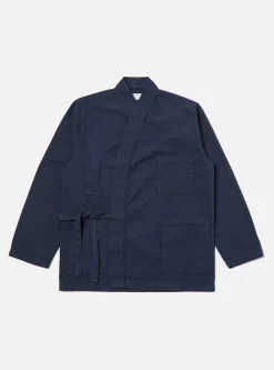 Cheap Quilted Kyoto Work Jacket In Navy Cotton Men Jackets.