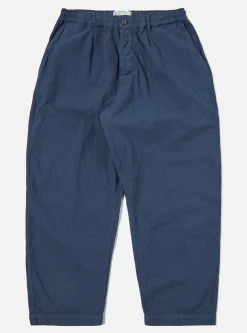 Best Sale Quilted Oxford Pant In Navy Cotton Men Trousers.