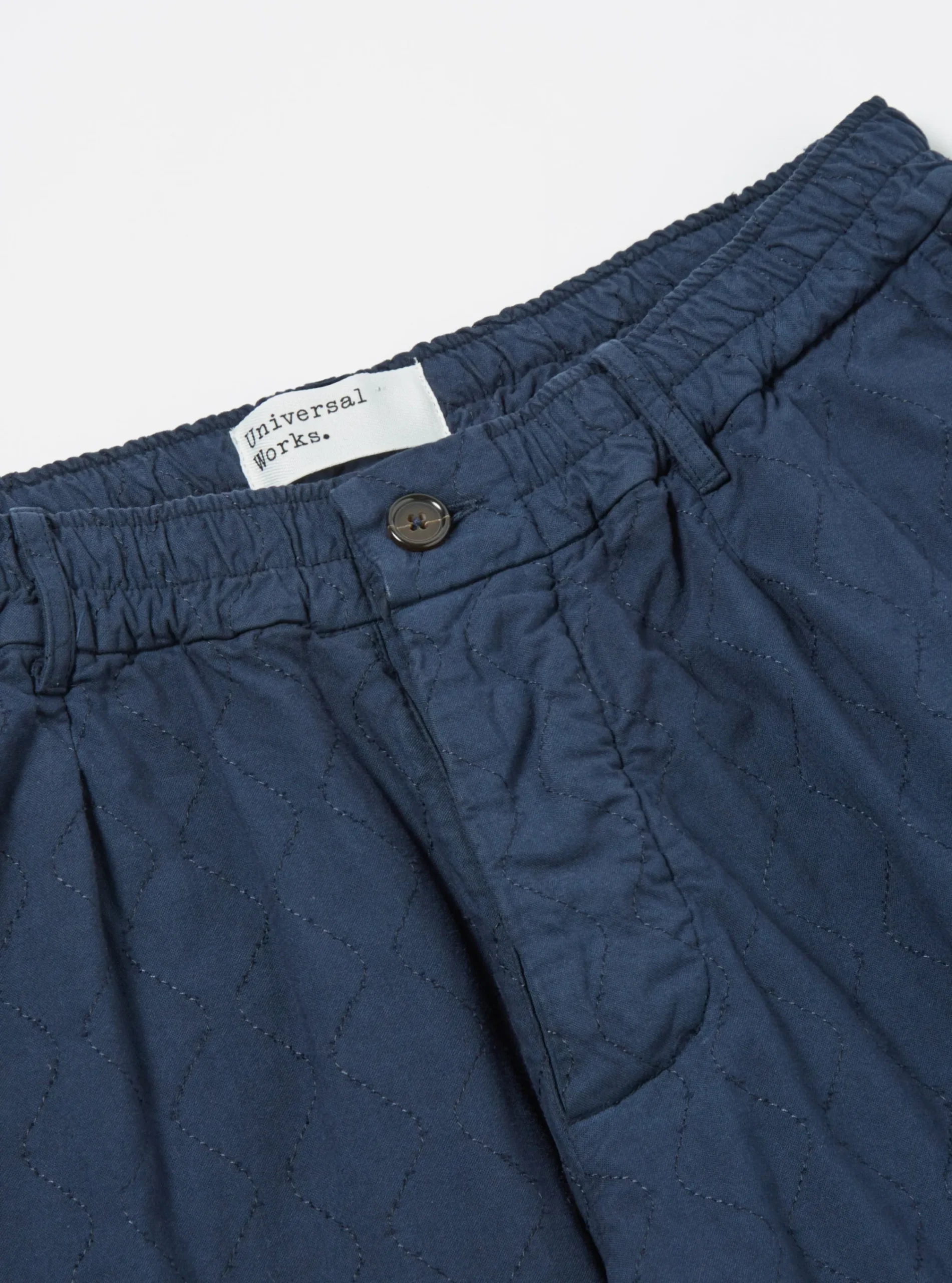 Best Sale Quilted Oxford Pant In Navy Cotton Men Trousers.