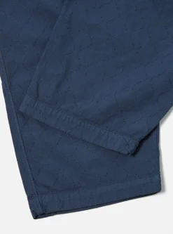 Best Sale Quilted Oxford Pant In Navy Cotton Men Trousers.