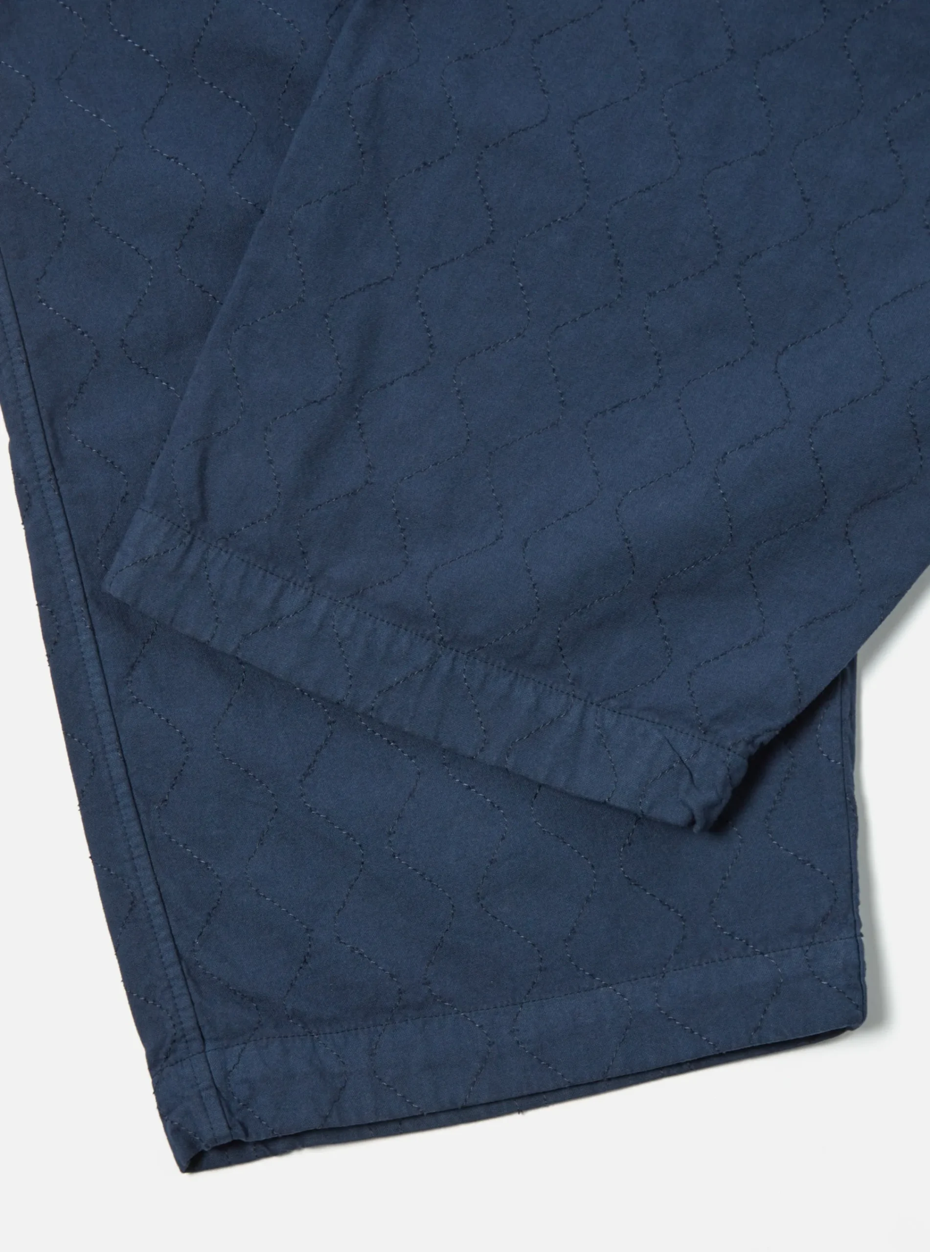 Best Sale Quilted Oxford Pant In Navy Cotton Men Trousers.