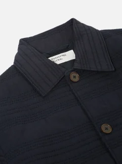 Hot Quilt Simple Bakers Jacket In Navy Winter Twill Men Jackets.