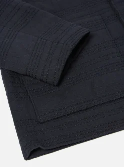 Hot Quilt Simple Bakers Jacket In Navy Winter Twill Men Jackets.