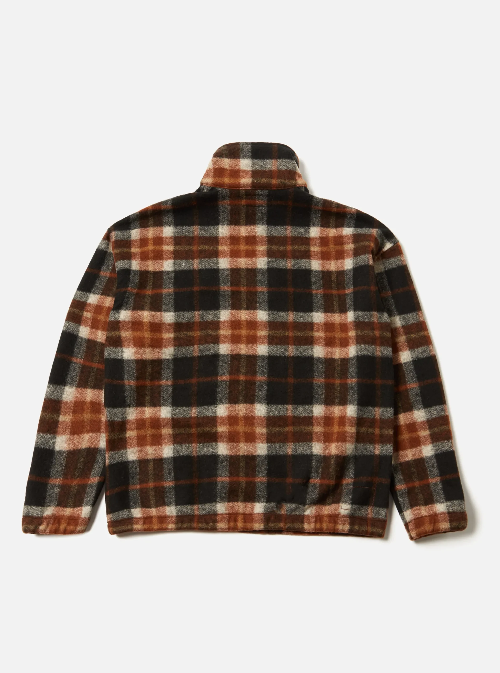 Shop Ramsay Quarter Zip In Brown British Check Fleece Men Fleece.