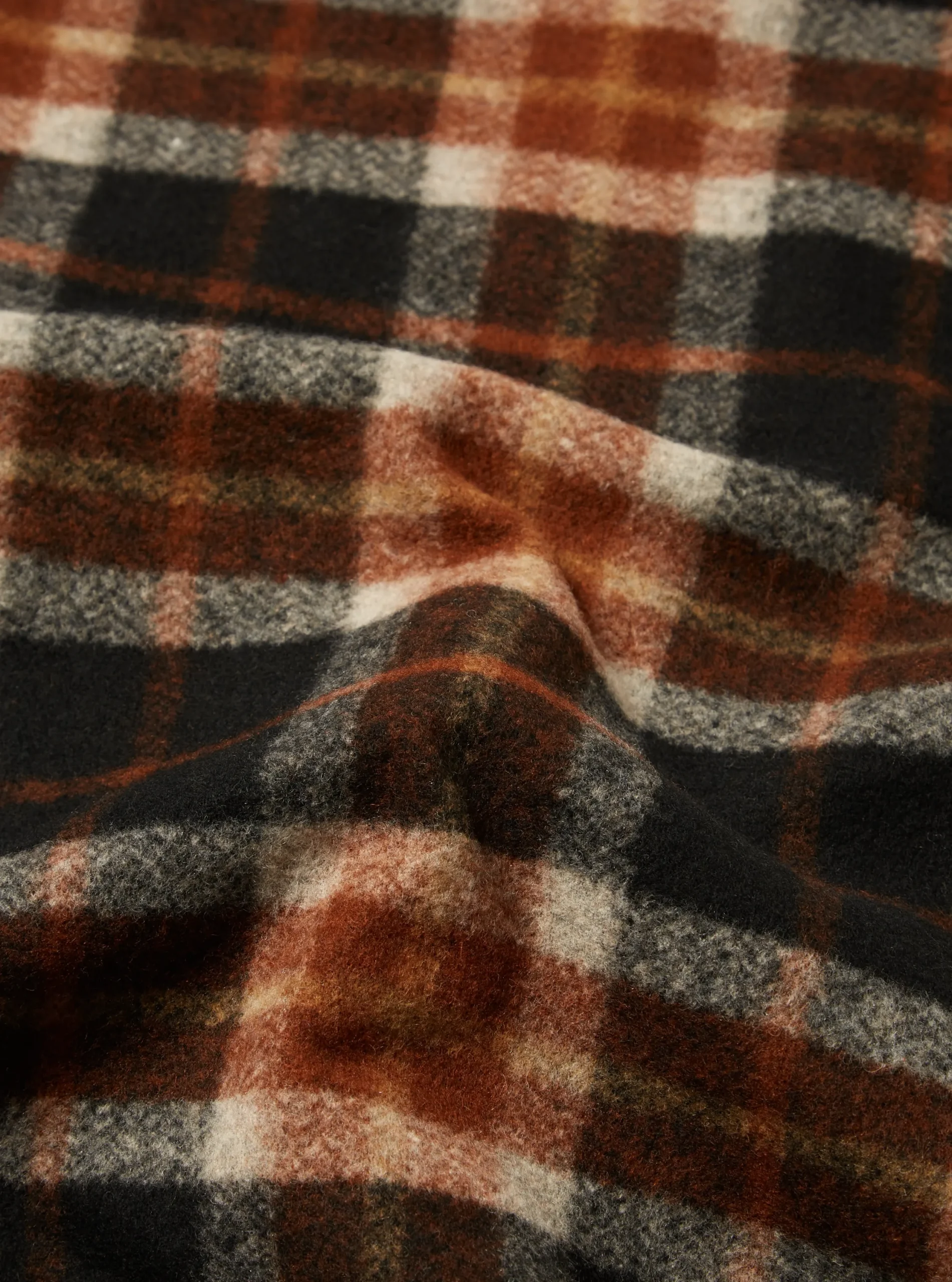 Shop Ramsay Quarter Zip In Brown British Check Fleece Men Fleece.