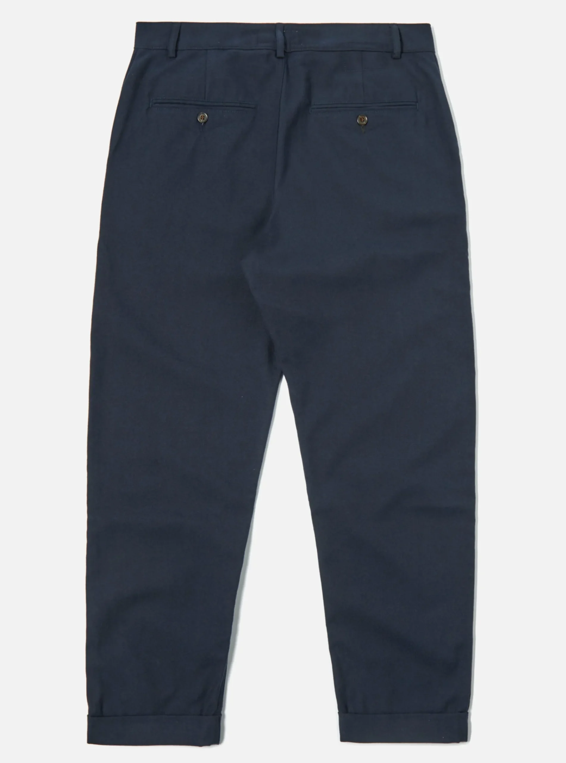 Store Rb Chino In Navy Cotton/Wool Twill Men Trousers.
