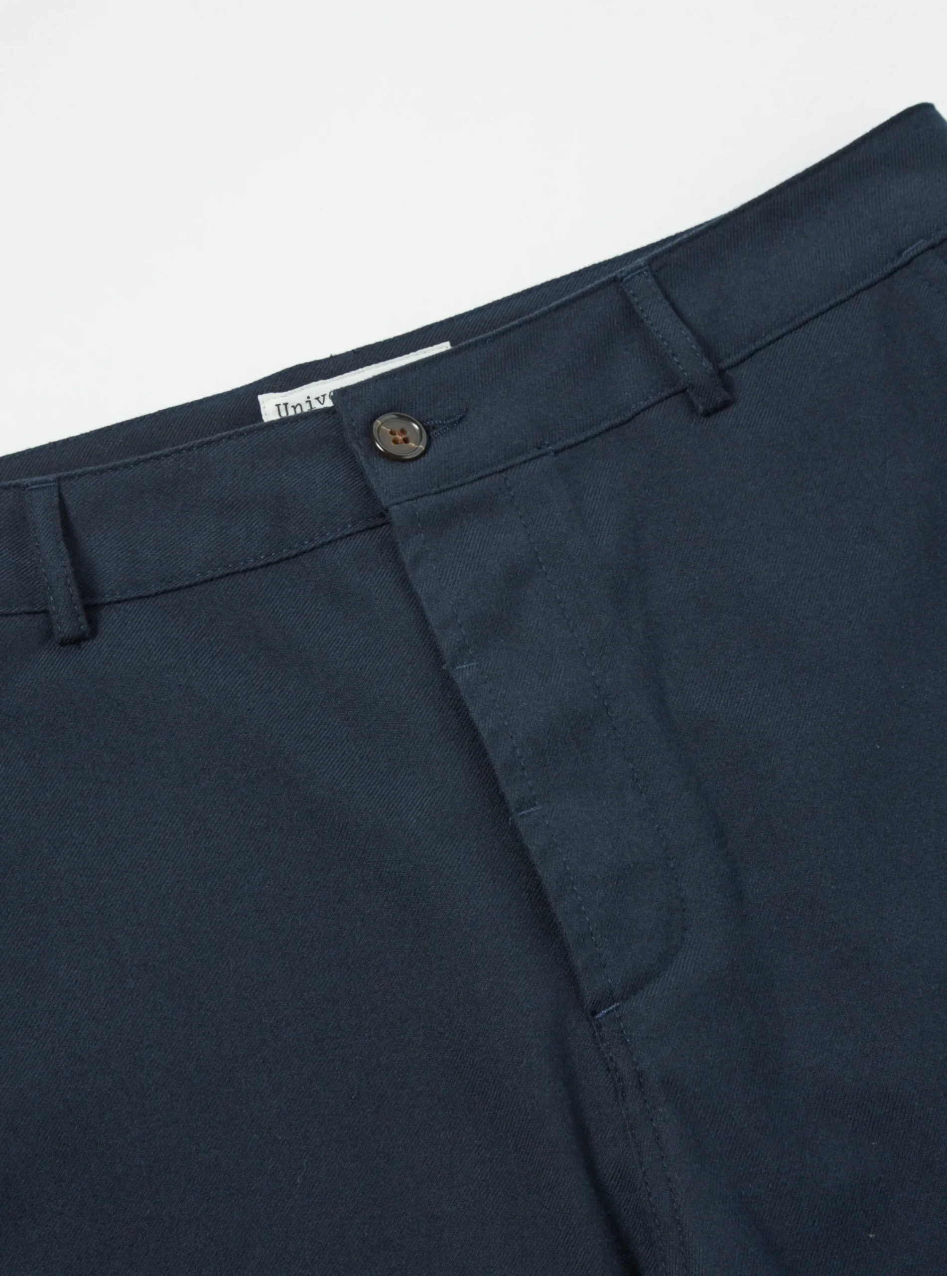 Store Rb Chino In Navy Cotton/Wool Twill Men Trousers.