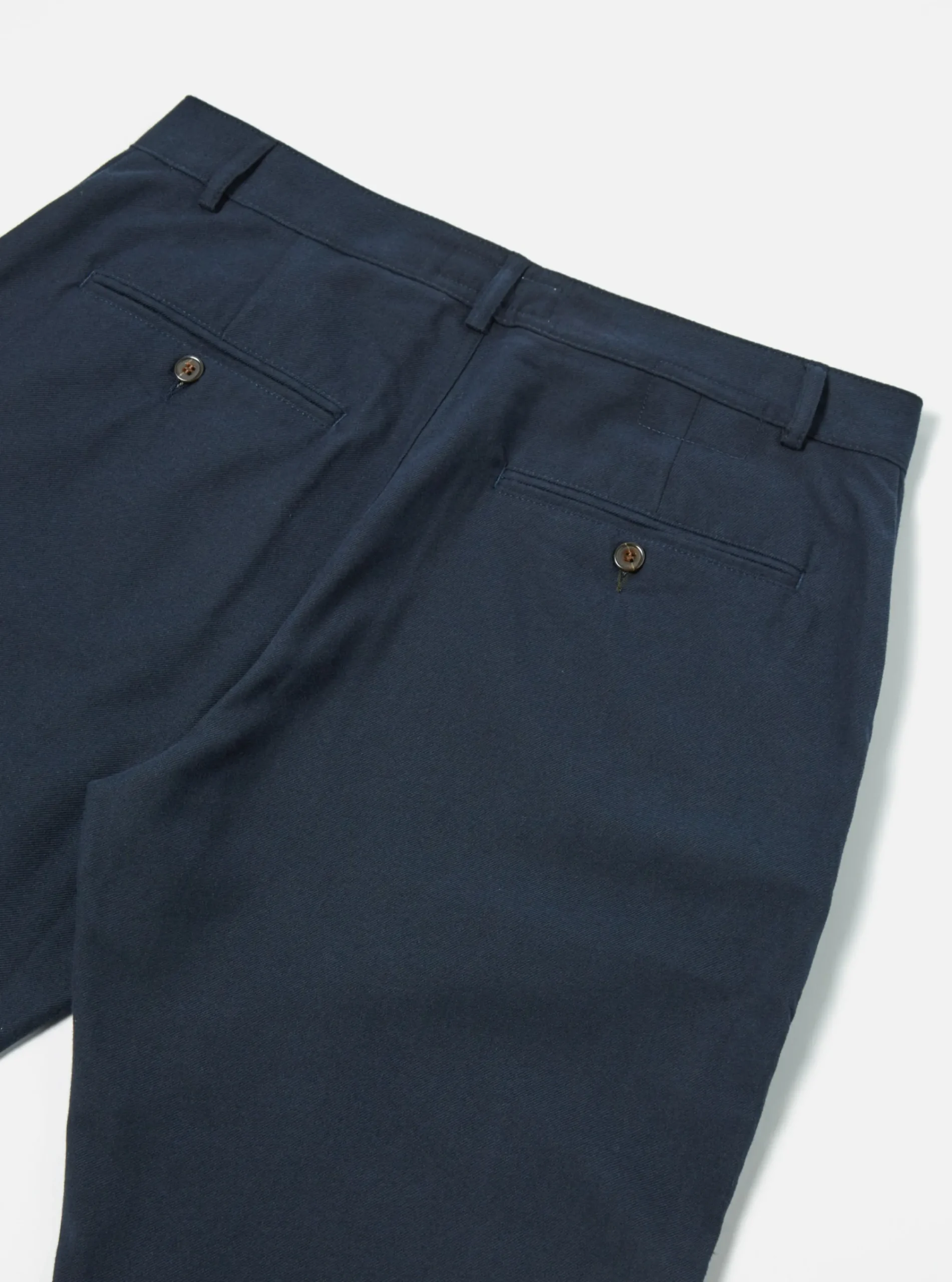 Store Rb Chino In Navy Cotton/Wool Twill Men Trousers.