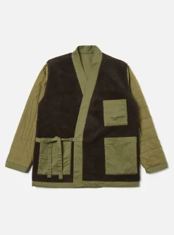 Best Sale Reversible Kyoto Work Jacket In Light Olive Twill/Sherpa Men Coats & Outerwear.
