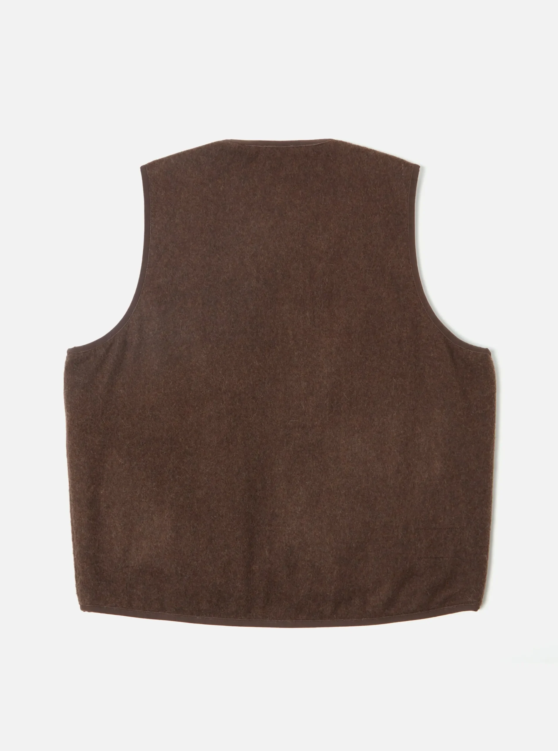 Fashion Reversible Liner Gilet In Brown Melange Melton Men Waistcoats & Gilets.