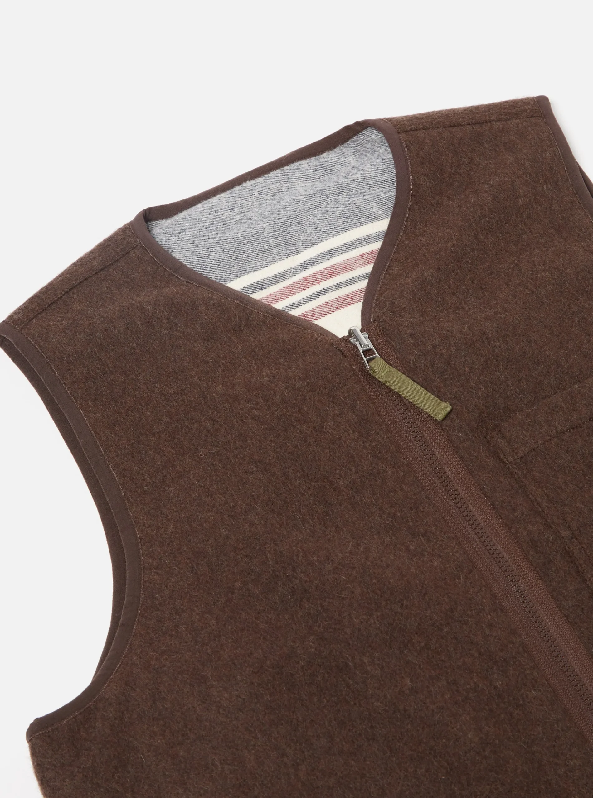 Fashion Reversible Liner Gilet In Brown Melange Melton Men Waistcoats & Gilets.