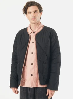Shop Reversible Military Liner Jacket In Brown/Black Diamond Quilt Recycled Nylon Men Coats & Outerwear.