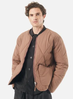 Shop Reversible Military Liner Jacket In Brown/Black Diamond Quilt Recycled Nylon Men Coats & Outerwear.