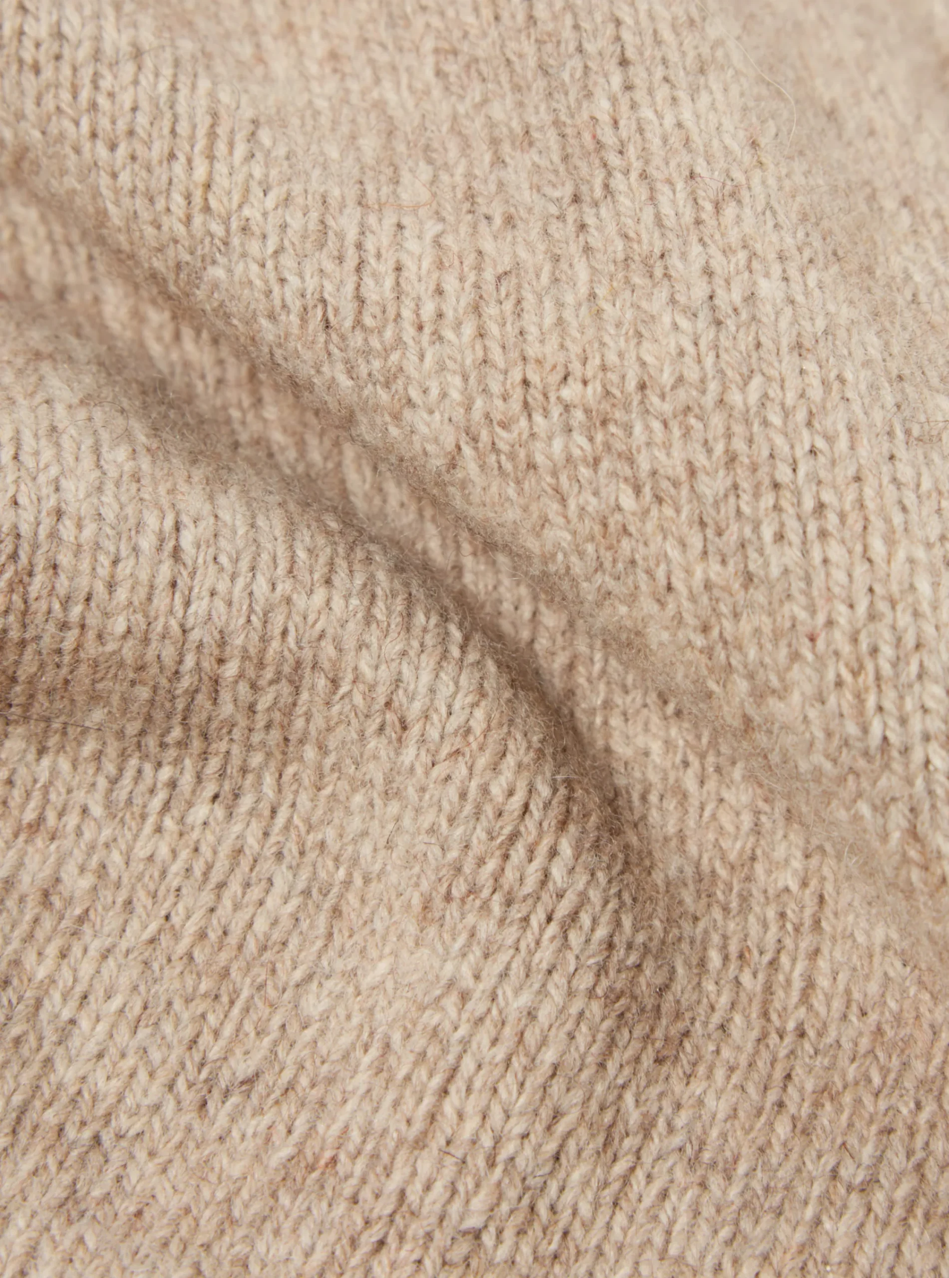 Store Roll Neck In Oatmeal Eco Wool Men Knitwear.