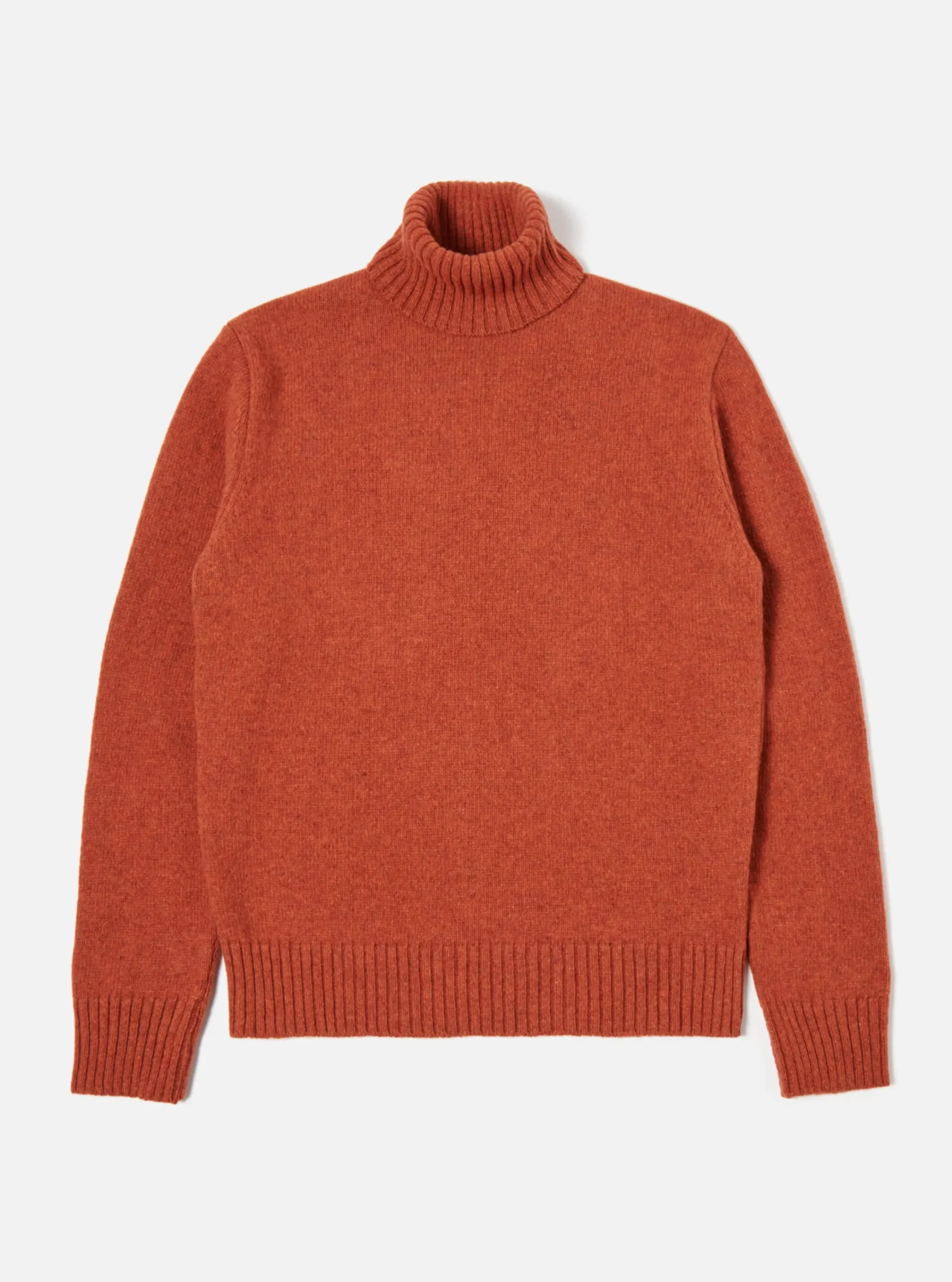 Store Roll Neck In Rust Eco Wool Men Knitwear.