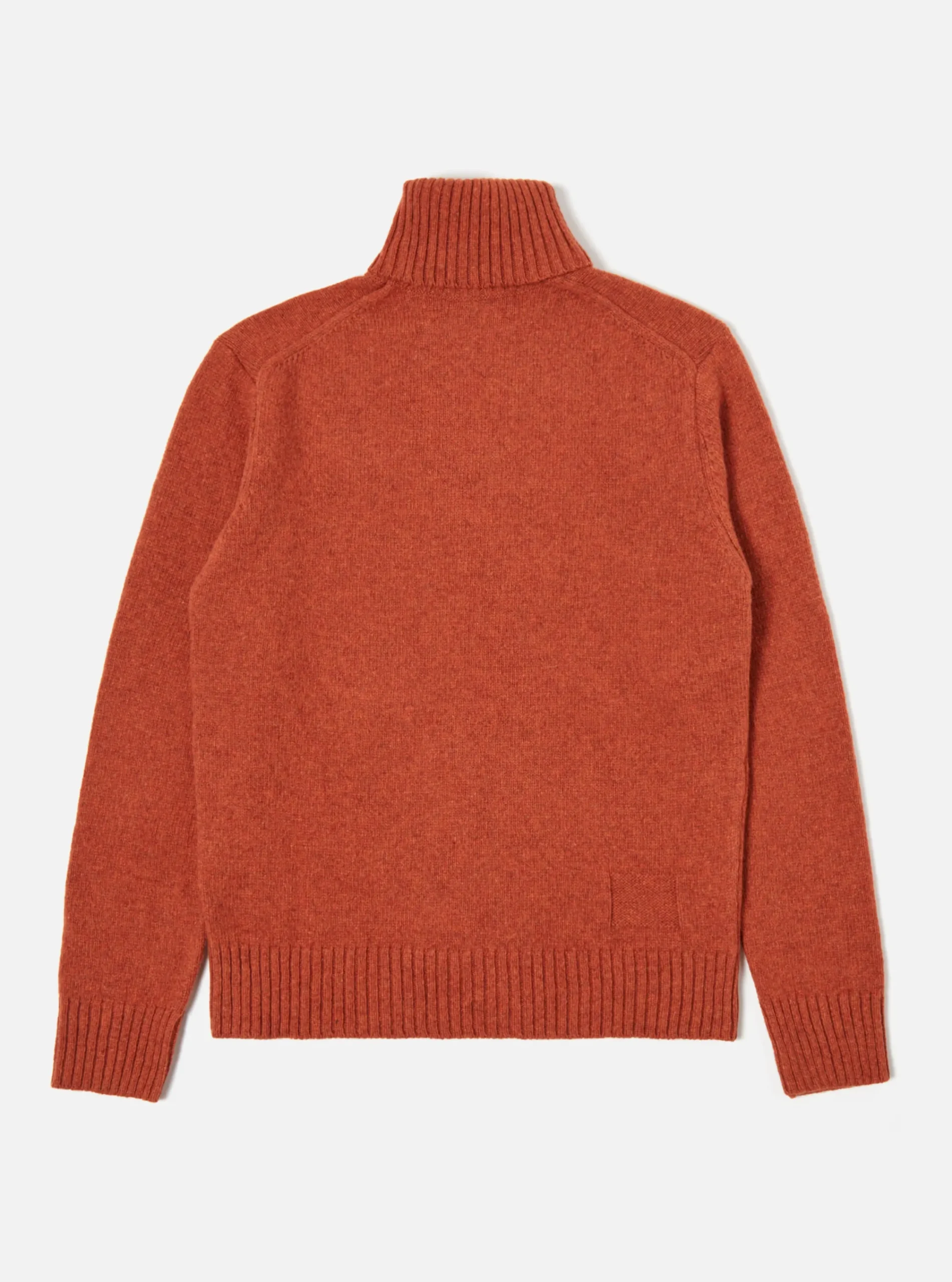 Store Roll Neck In Rust Eco Wool Men Knitwear.