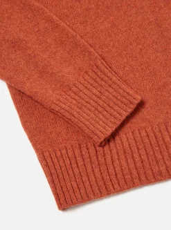 Store Roll Neck In Rust Eco Wool Men Knitwear.