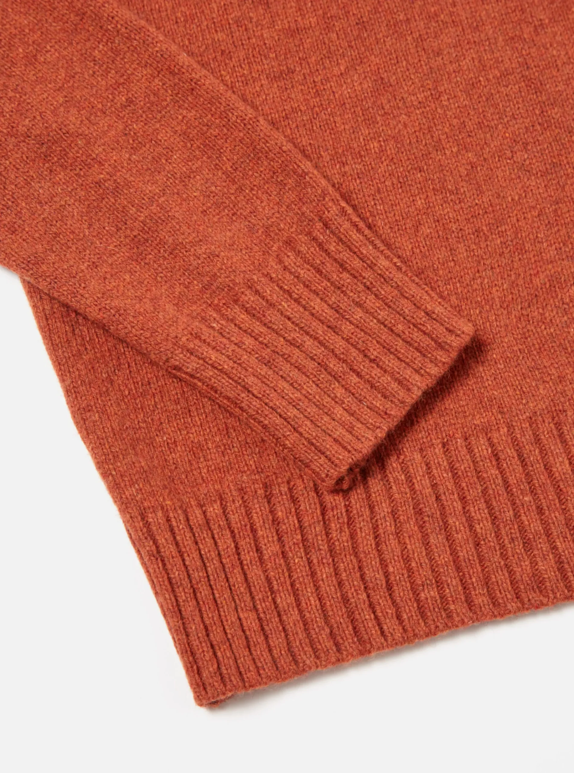 Store Roll Neck In Rust Eco Wool Men Knitwear.