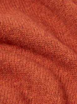 Store Roll Neck In Rust Eco Wool Men Knitwear.