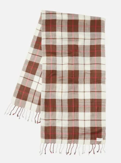 Clearance Scarf In Mixed Brown Check Rayon Men Accessories.