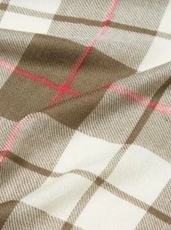 Flash Sale Scarf In Mixed Olive Check Rayon Men Accessories.
