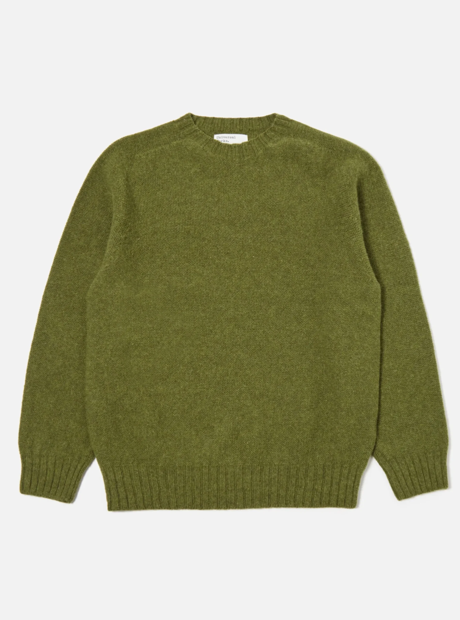 Clearance Seamless Crew In Green Supersoft Knit Men Knitwear.