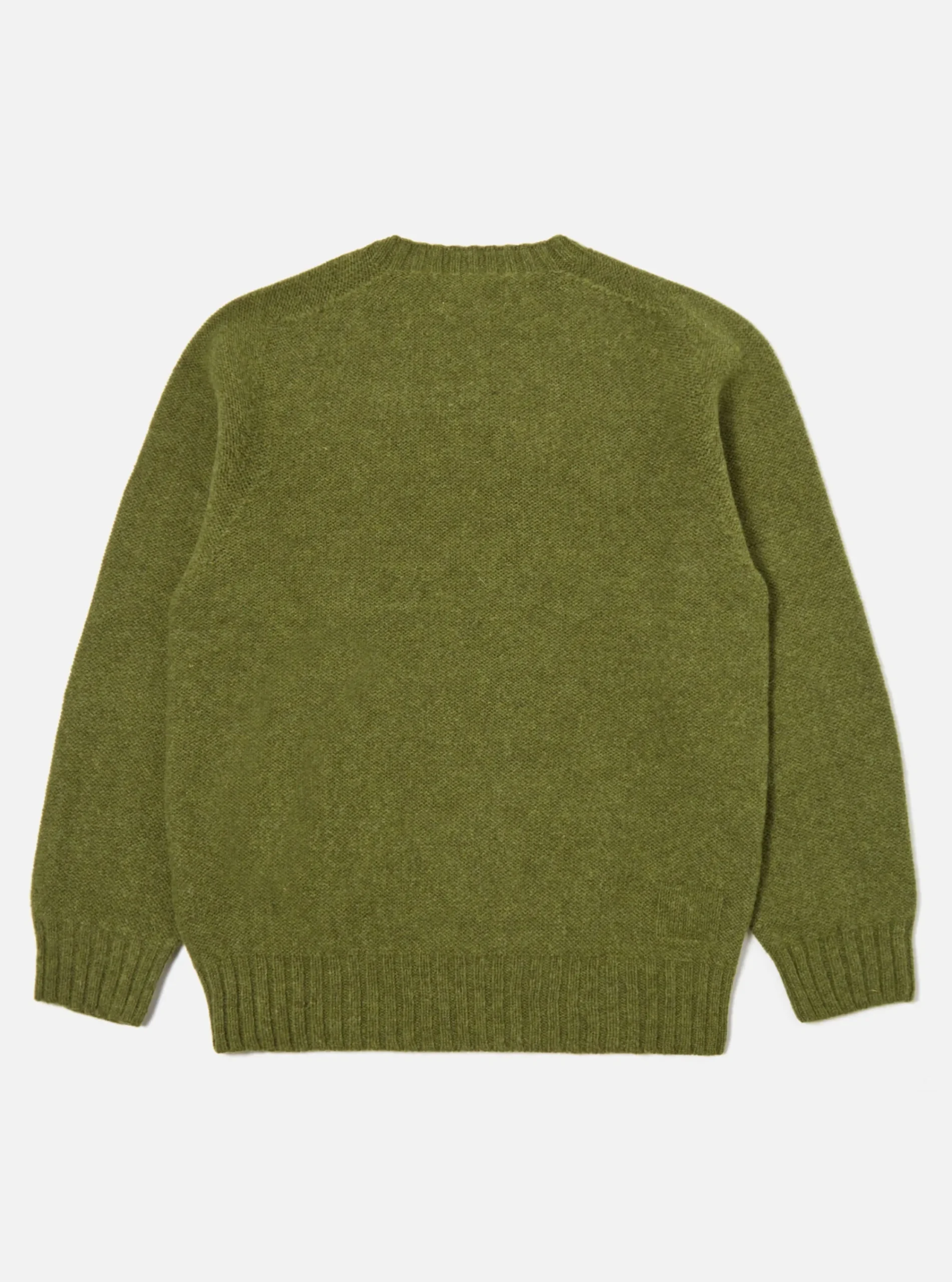 Clearance Seamless Crew In Green Supersoft Knit Men Knitwear.