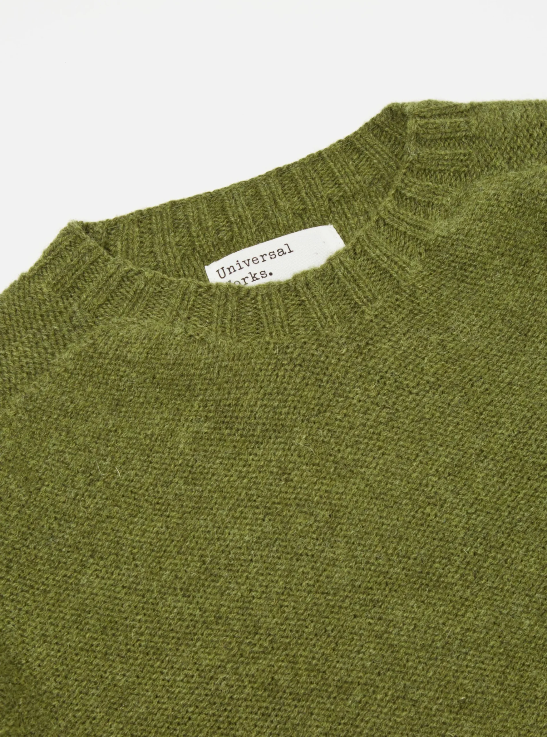 Clearance Seamless Crew In Green Supersoft Knit Men Knitwear.