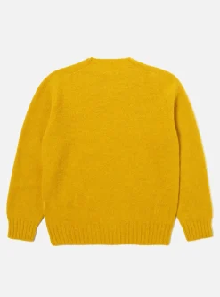 Fashion Seamless Crew In Gold Supersoft Knit Men Knitwear.