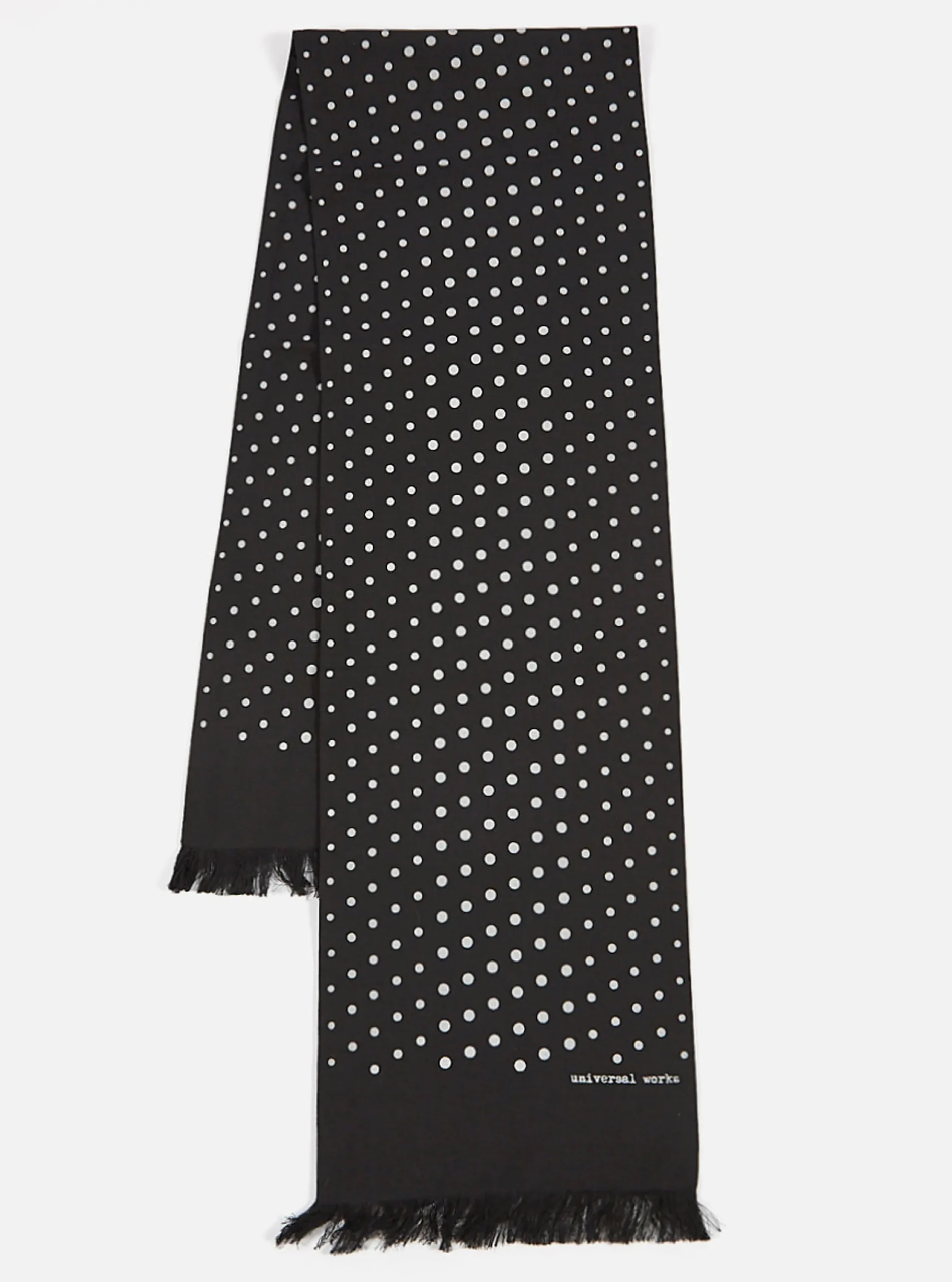 Best Short Scarf In Black Dot Print Men Accessories.
