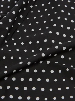 Best Short Scarf In Black Dot Print Men Accessories.
