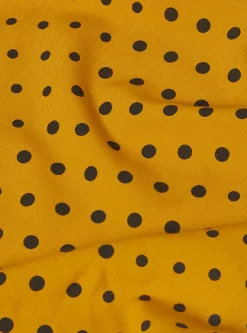 New Short Scarf In Gold/Black Dot Print Men Accessories.