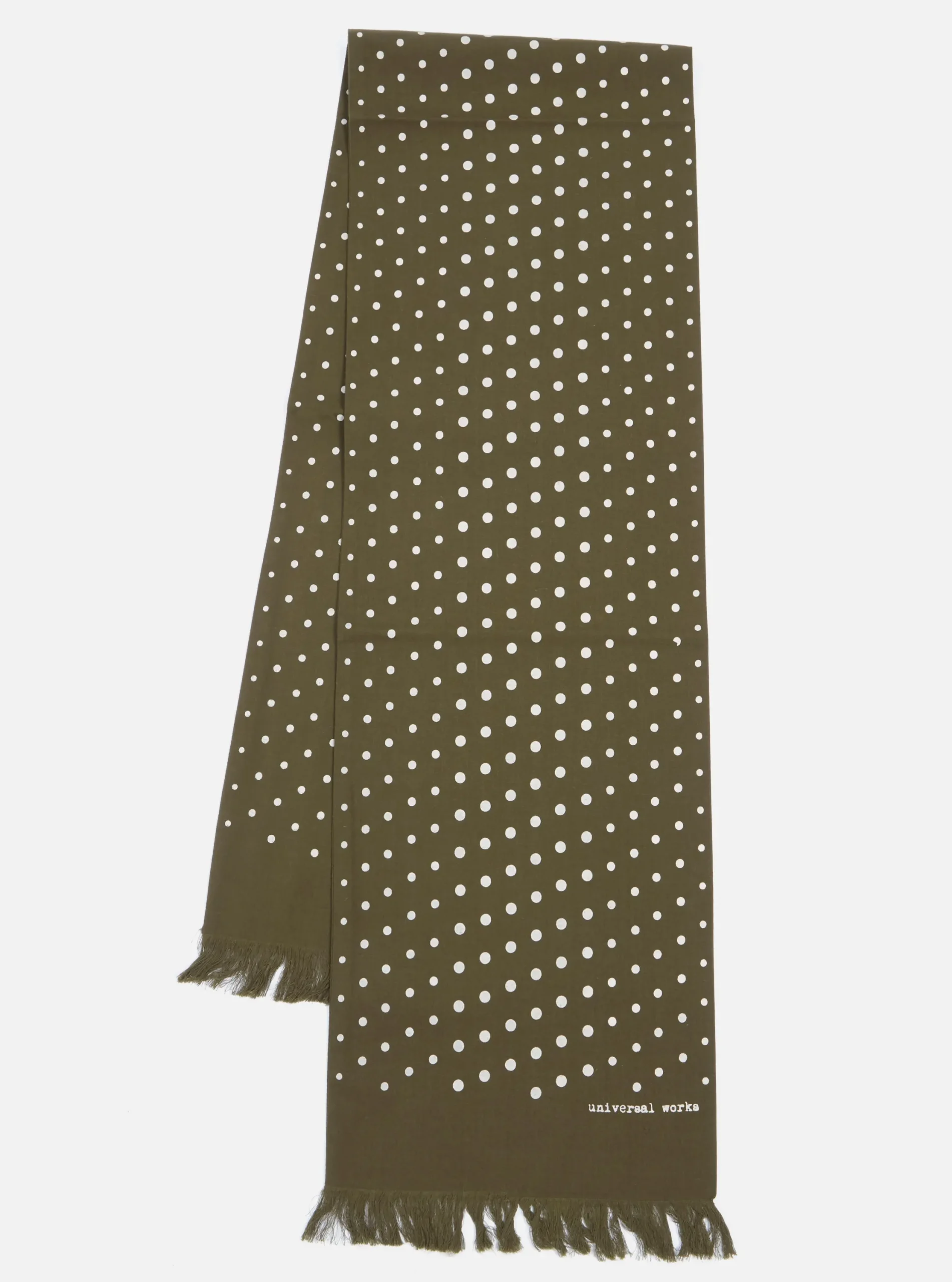 Best Short Scarf In Olive Dot Print Men Accessories.