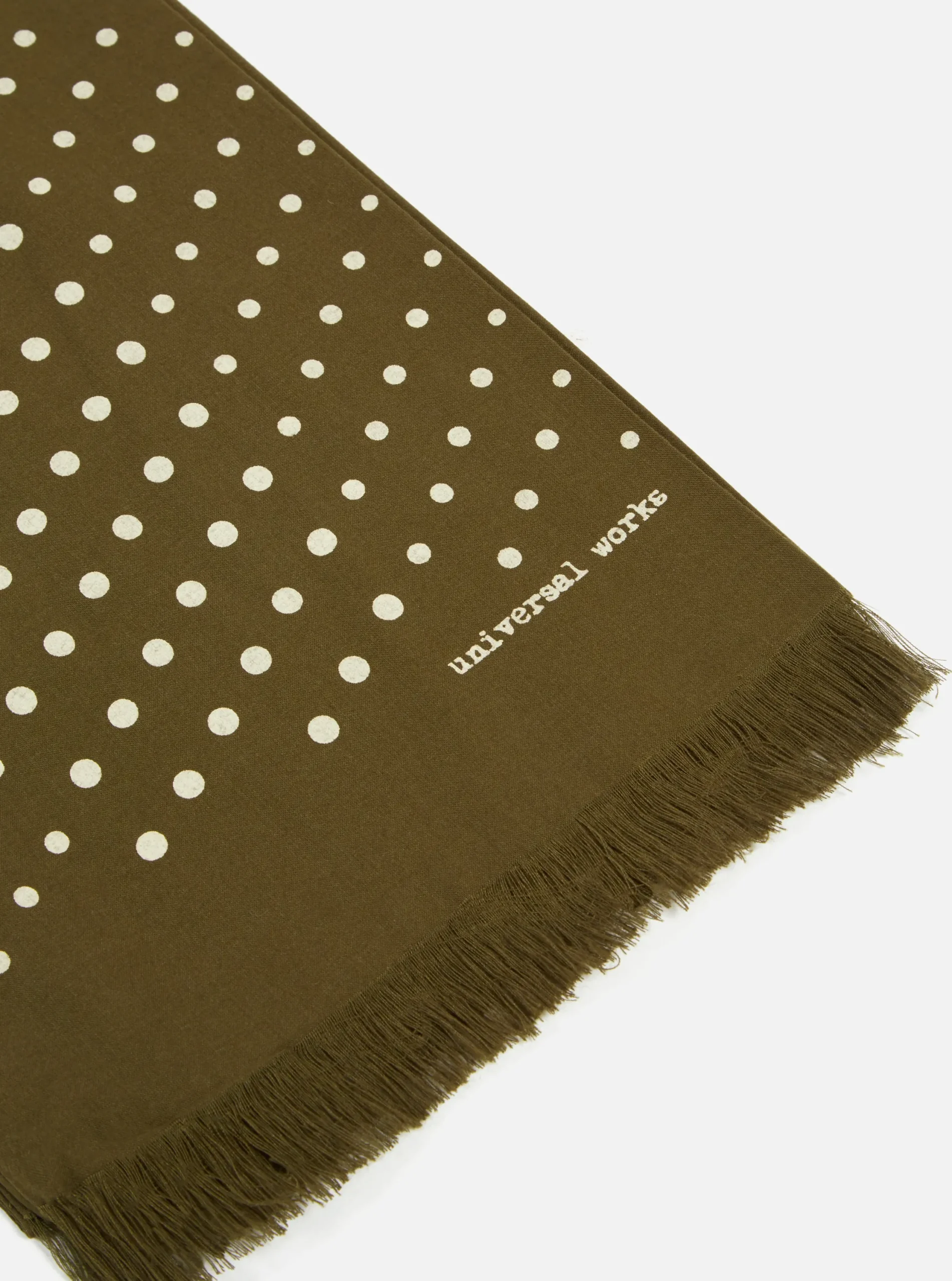 Best Short Scarf In Olive Dot Print Men Accessories.