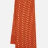 Hot Short Scarf In Orange Dot Print Men Accessories.