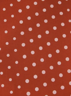 Hot Short Scarf In Orange Dot Print Men Accessories.